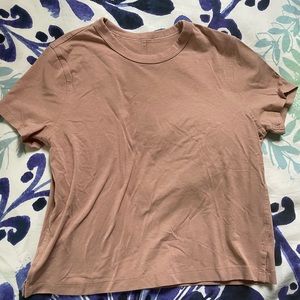 Lululemon Classic Fit Cotton Blend Shirt, light pink, size 2